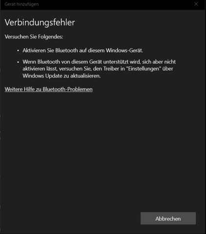 Bluetooth geht auf Windows 10 nicht mehr?