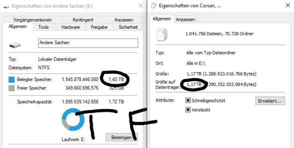 Windows zeigt mehr belegten Speicher obwohl weniger belegt ist?