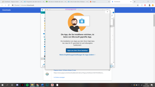 Origin/Sims 4 auf Windows 10 installieren?