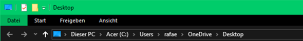 Windows 10: Warum ist der Desktop auf OneDrive?