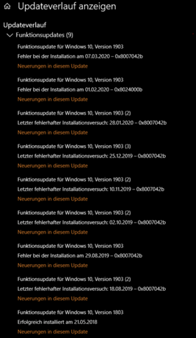 Windows 10 - Update 1909?