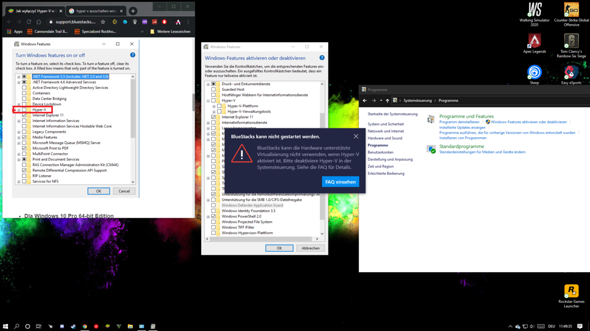 Kann HyperV nicht deaktivieren?