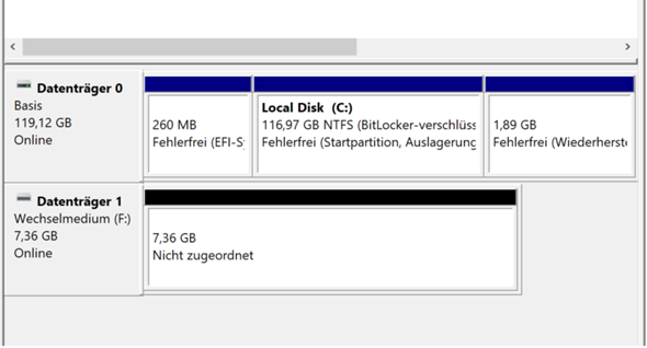 USB-Stick wird erkannt aber nicht angezeigt, wieso?