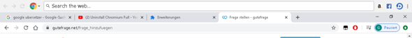 Google Chrome Über meinen desktop?