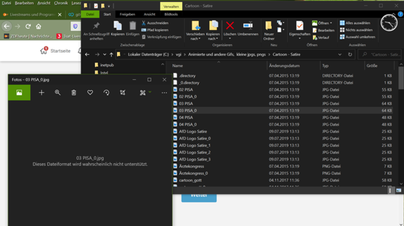Kann PNG, GIFs JPEG in Win 10 mit nichts öffnen?