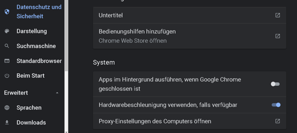 an meinem Windows 10 PC kann ich bei Chrome unter Einstellungen-Sicherheit den Ort nicht...