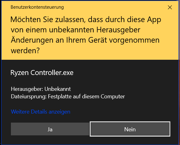 Unbekannter Herausgeber deaktivieren Windows 10?