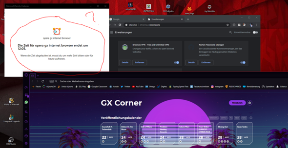 Microsoft Family Features gibt mir eine Zeitsperre in meinem Browser an. Kann mir bitte...