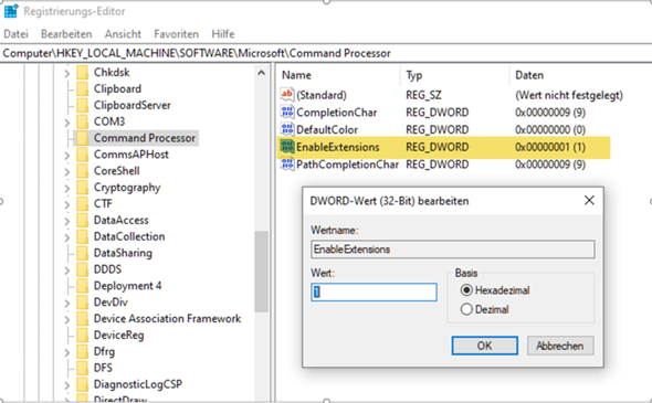 Windows 10 Batch SETLOCAL EnableExtensions funktioniert nicht mehr (Von Jetzt auf Sofort)?