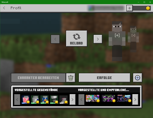 Minecraft Windows 10 Editon Skins laden nicht?