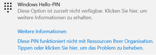 Windows 10 Hello Pin entfernen?