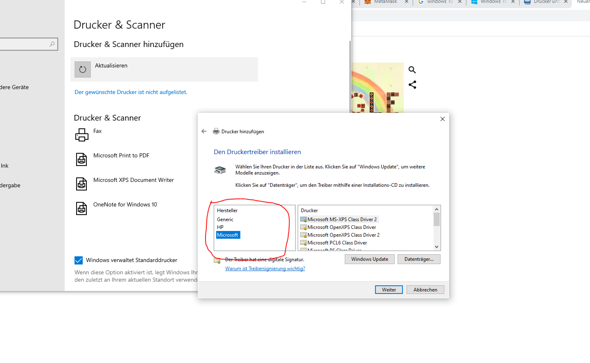 Windows Drucker einrichten?