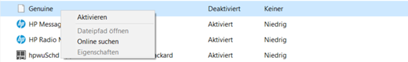 Windows 10: Autostart Programm: "Genuine"?