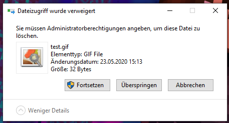 Nicht löschbare Datei auf Desktop?