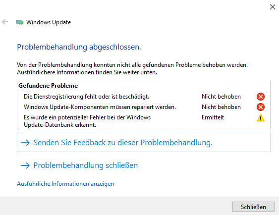 Windows Update nicht Installierbar?