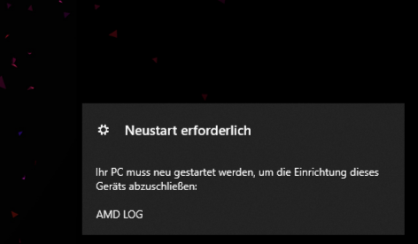 Ständige Benachrichtung bei Neustart des Pc&#x27;s?