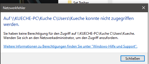 Warum kein Netzwerkzugriff?
