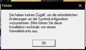 Autobahn Raser 2 Installation sagt ich habe keinen Zugriff?