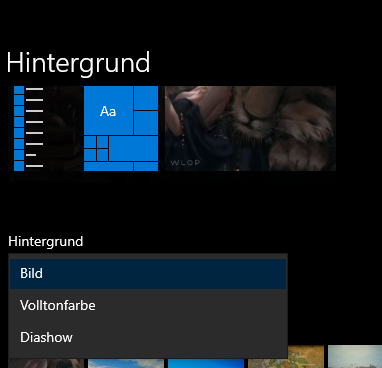 Win10 2 verschiedene Hintergrundbilder?