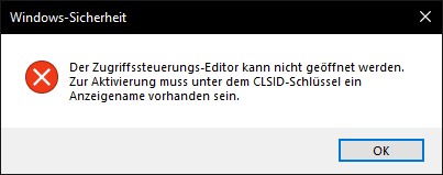 Windows Berechtigungen-Key Kaputt?