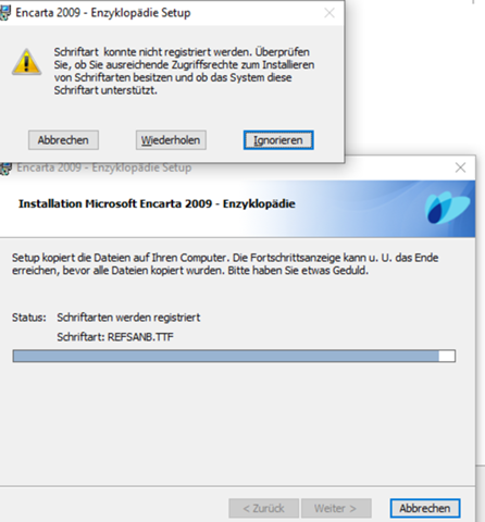 Kann man die Encarta Enzyklopädie 2009 auf Windows 10 installieren?