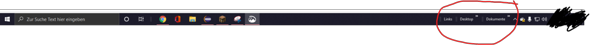 Wie kann ich in Windows 10 die Symbolleitse der Taskbar entfernen?