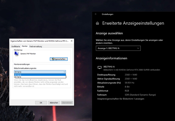 Monitor hat plötzlich kein 144hz mehr?