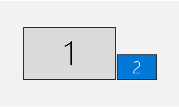 Wie kleinen Monitor neben großen Monitor erweitern?