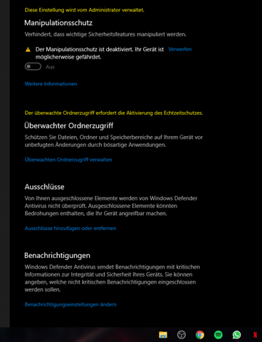 Windows Defender kann nicht aktiviert werden?