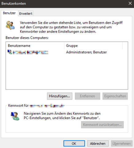 Windows 10 ohne Anmeldung starten geht nicht mehr, warum?