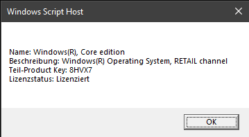 Ist diese Windows Retail Version übertragbar?