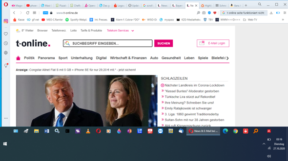 t-online Seite in meinem Opera, der auf dem neusten Stand ist, wird nur halb angezeigt...