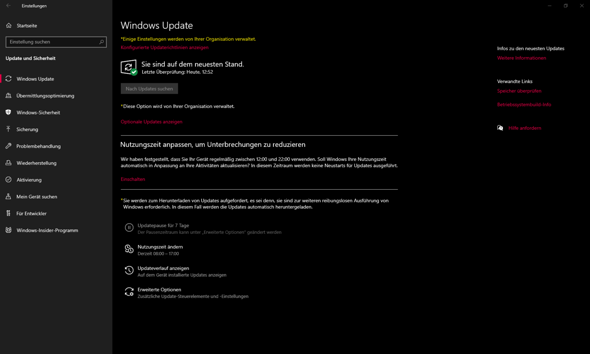 Veränderungen von Organisation in Windows 10 deaktivieren?