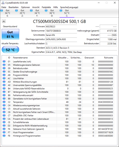Festplatte ist Fehlerhaft - oder doch nicht?