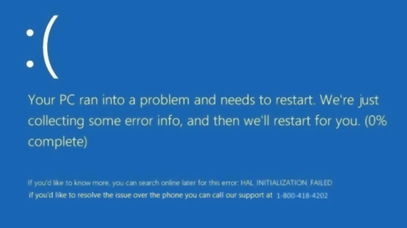 Wird der blaue Windows 10-Bildschirm nur angezeigt, wenn man Viren hat?