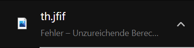 Unzureichende Berechtigung bei Download?