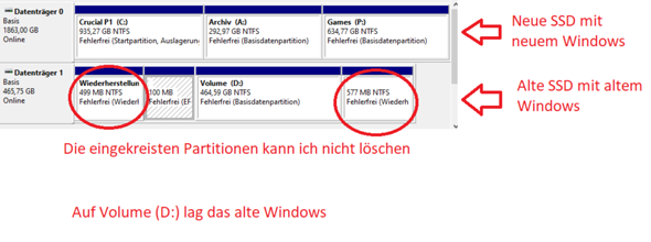 Haupt-Windows von 2 Windows Installationen gelöscht, nun startet PC nicht mehr?