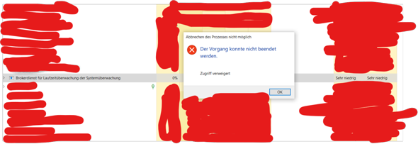 Prozess: "Brokerdienst für Laufzeitüberwachung der Systemüberwachung" beenden?