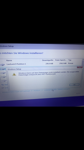 Gpt Partition was tun -Windows 10?