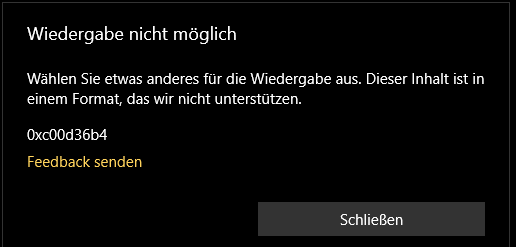 Fehlercode Windows?