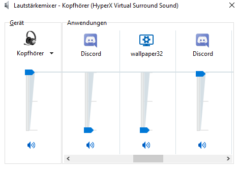 Discord zweimal angezeigt im Lautsärkemixer? (WIN10)?