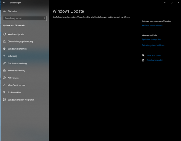 Windows Update wird nicht angezeigt?