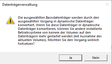 Windows 10 Fehler wenn ich eine Partiton erstelle. Was tun?