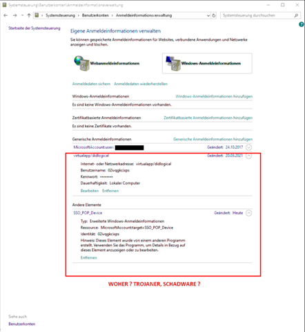 Woher kommen diese 2 generischen Konten auf Win 10 - Rechner - siehe Bild?