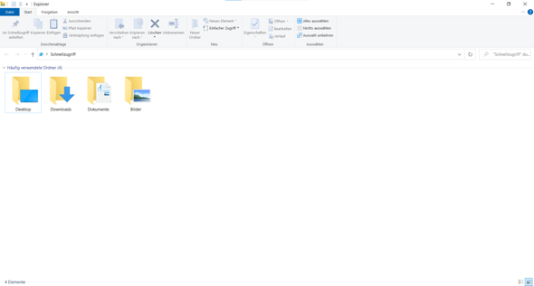 Windows Explorer linke Seite fehlt (Frage mit Bild)?