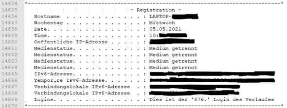 Welche Informationen könnten im Notfall am wichtigsten sein (Infos beim Login beim Windows...