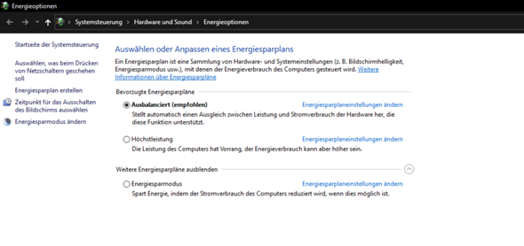 Sieht der Energiesparplan auch so bei euch aus? (AMD User)?