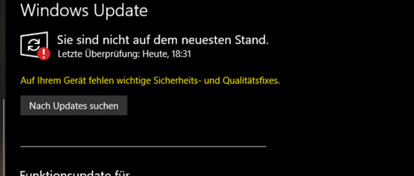 Windows 10 kann nicht updaten?