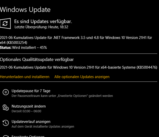 neuste windows 10 update?