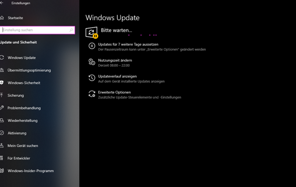 Windows 10 Update bitte warten?